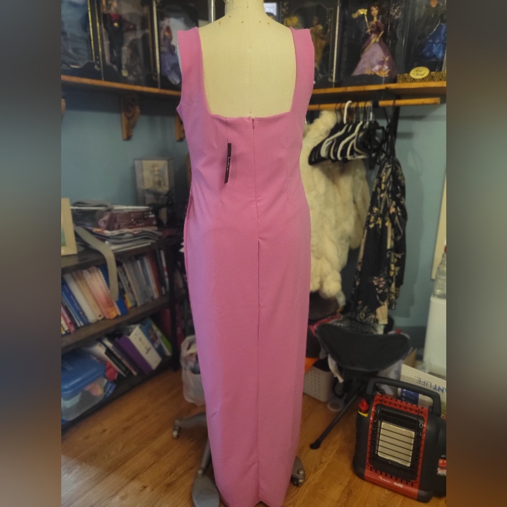 Lulus Inspiring Allure Magenta Purple Square Neck Column Maxi Dress - Size XL - Picture 5 of 7